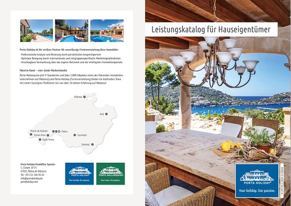 Leistungskatalog Ferienvermietung Porta Holiday